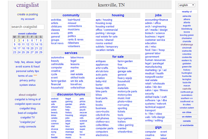 Craigslist Knoxville