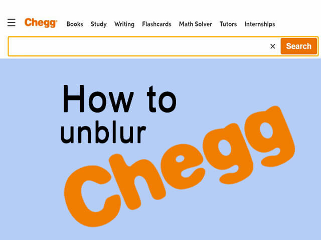 How to Unblur Chegg