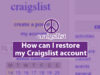 How can I restore my Craigslist Account?