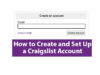 How to Create and Set Up a Craigslist Account