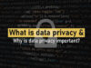 What is data privacy and Why is data privacy important?